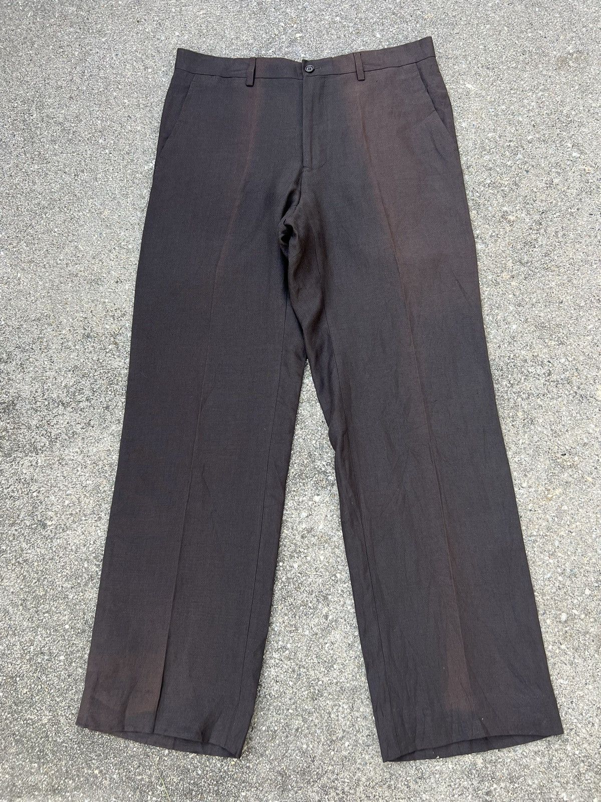 Polo Ralph Lauren × Ralph Lauren × Vintage Vintage Ralph Lauren Italy Sun Faded 100% Linen Trouser Pant Size US 32 / EU 48 - 1 Thumbnail
