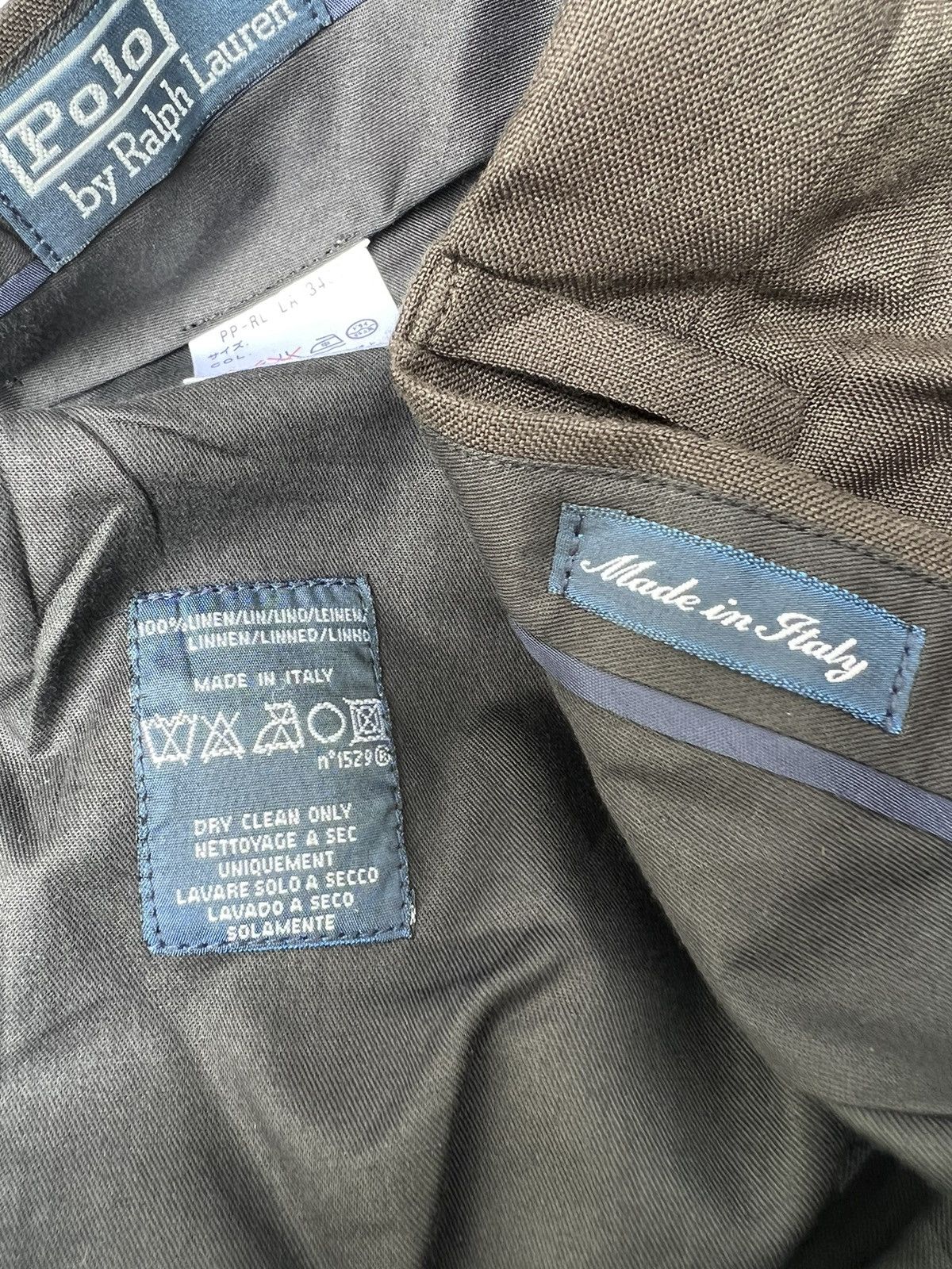 Polo Ralph Lauren × Ralph Lauren × Vintage Vintage Ralph Lauren Italy Sun Faded 100% Linen Trouser Pant Size US 32 / EU 48 - 21 Thumbnail