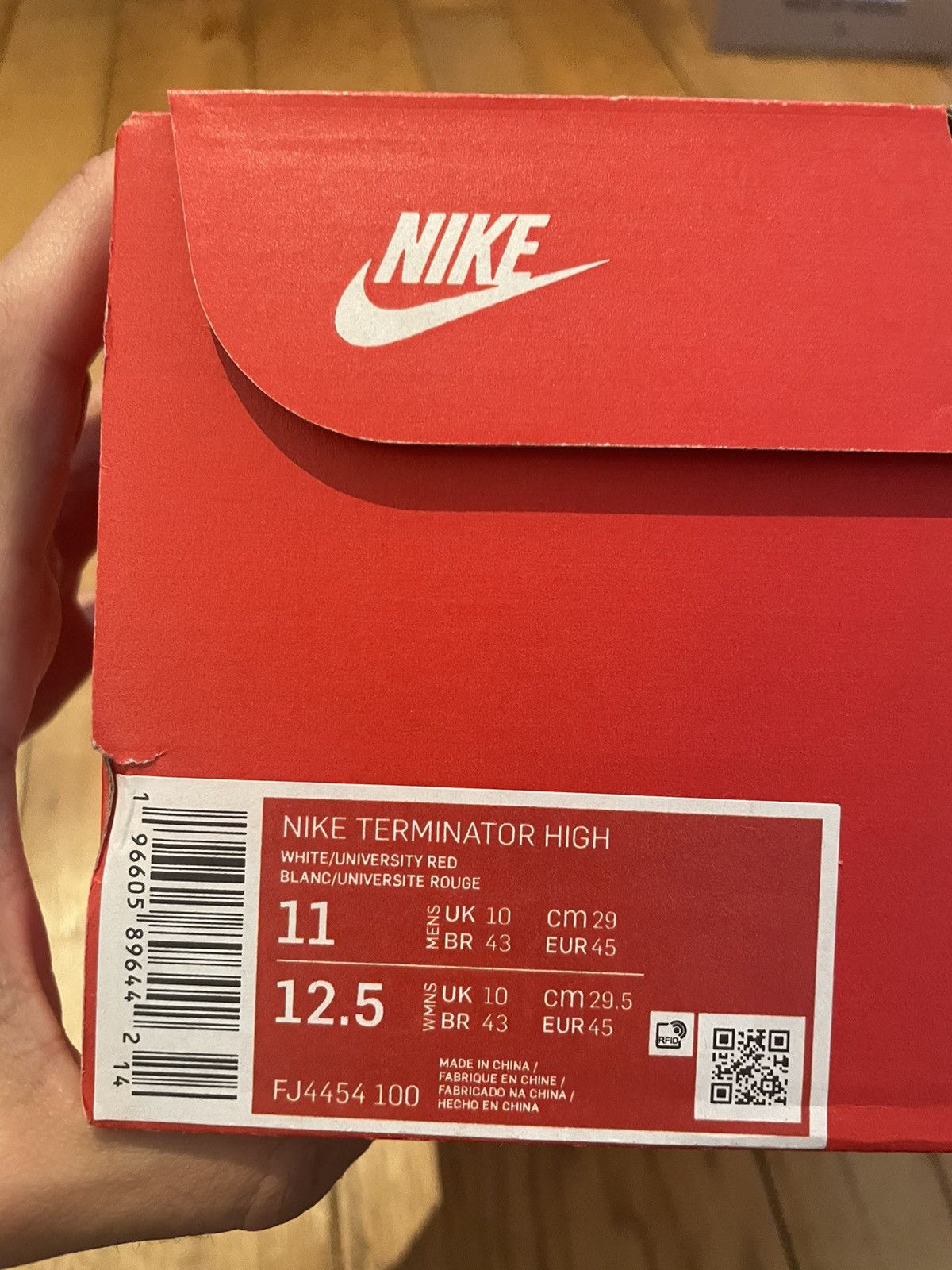 Nike Terminator High White University Red 2023 Size US 11 / EU 44 - 12 Thumbnail