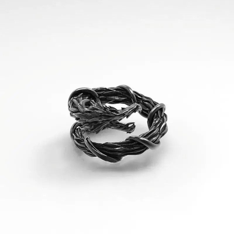Jewelry × Vintage Gothic Black Dragon Ring Size ONE SIZE - 5 Thumbnail