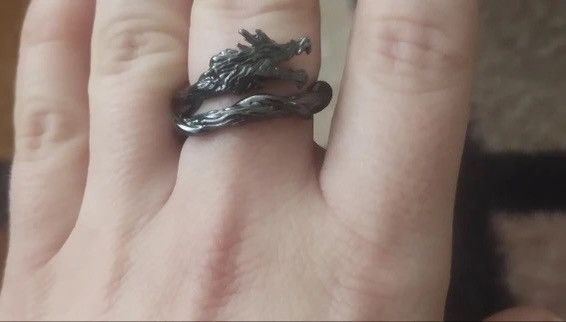 Jewelry × Vintage Gothic Black Dragon Ring Size ONE SIZE - 2 Thumbnail