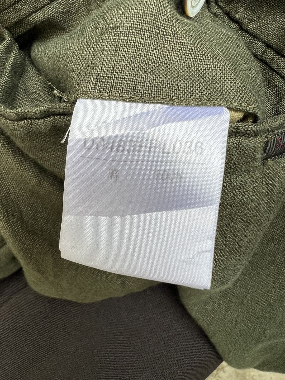 Mademoiselle Non Non Vintage Papas Japan Olive Green 100% Linen Trouser Pant Size US 38 / EU 54 - 23 Thumbnail