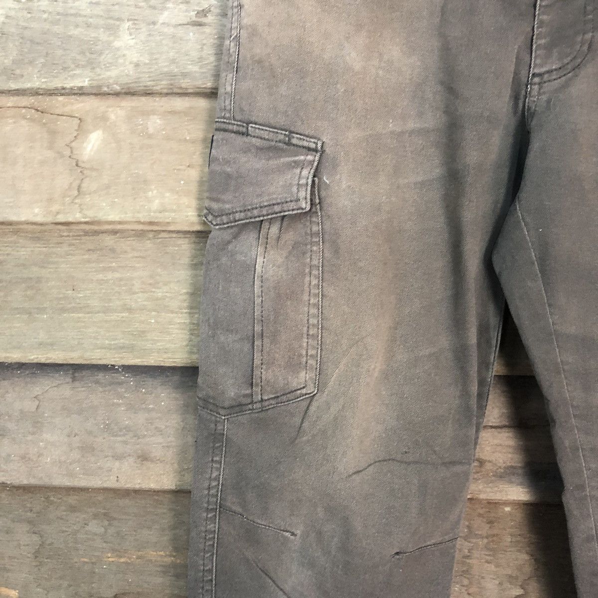 Faded Glory Fore Cast Grey faded Cargo Multipocket Pants #6776 Size US 31 - 6 Thumbnail