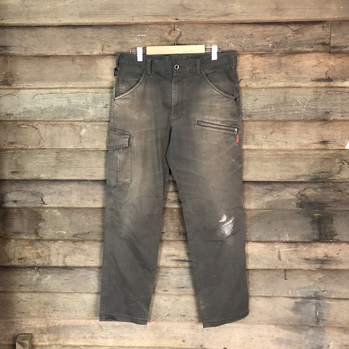 Faded Glory Fore Cast Grey faded Cargo Multipocket Pants #6776 Size US 31 - 1 Thumbnail