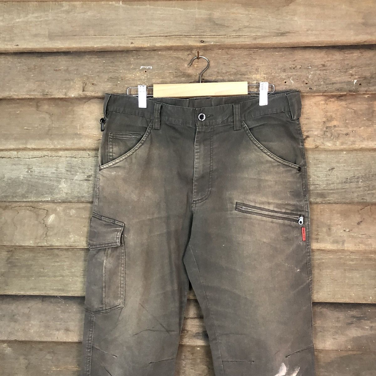 Faded Glory Fore Cast Grey faded Cargo Multipocket Pants #6776 Size US 31 - 2 Thumbnail