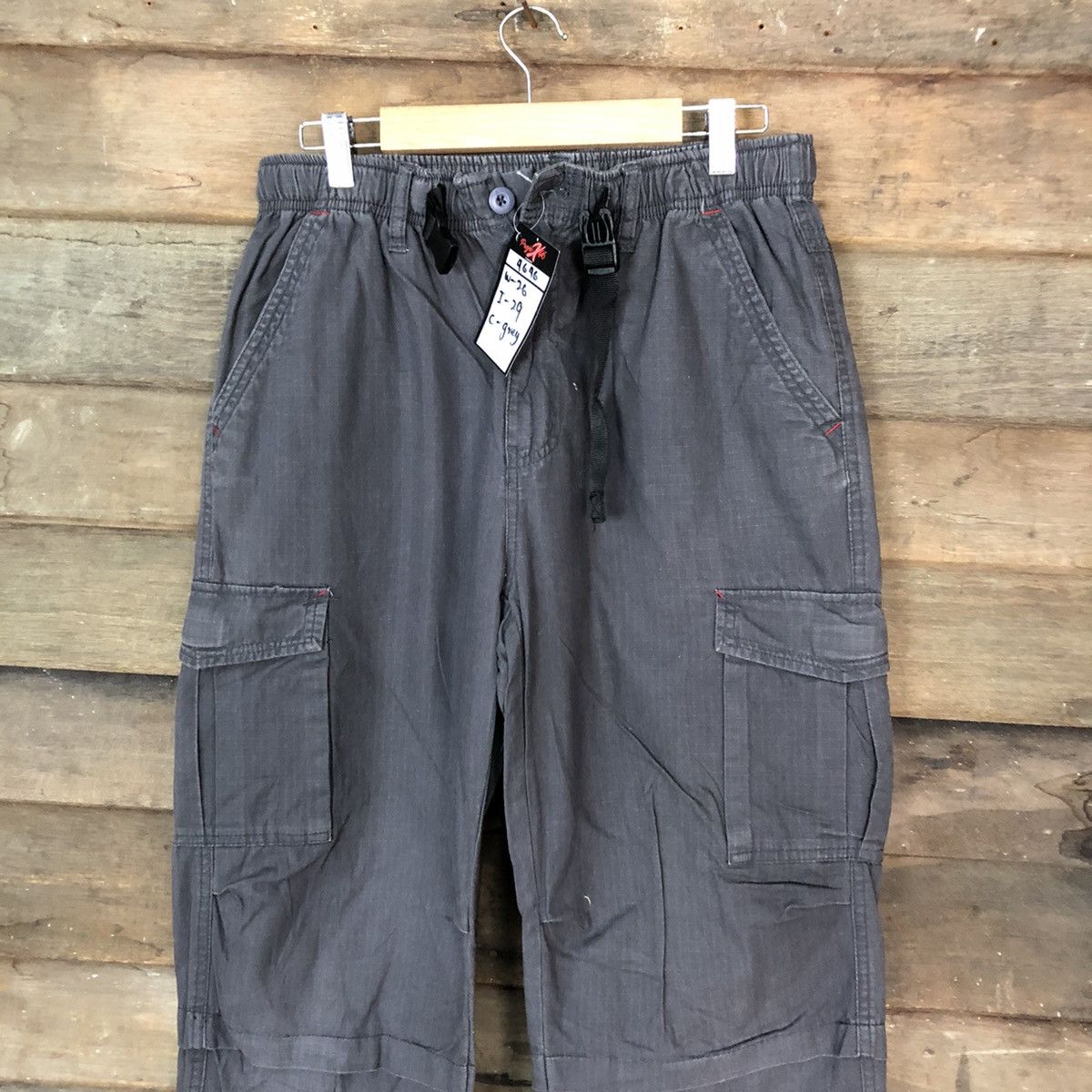 Faded Glory Freude Grey multipocket streetwear Cargo Pants #4646 Size US 32 / EU 48 - 2 Thumbnail