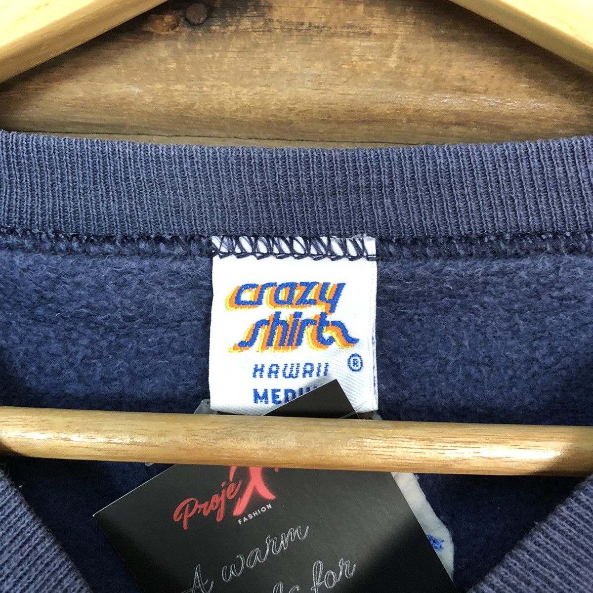 Vintage Crazy Shirt Hawaii vintage faded Blue Sweatshirt #4752 Size US M / EU 48-50 / 2 - 8 Thumbnail