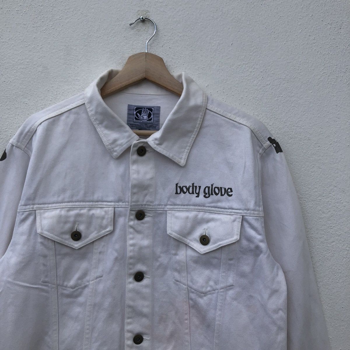 Japanese Brand 💥RARE VINTAGE DENIM JACKET BIG LOGO BODY GLOBE Size US L / EU 52-54 / 3 - 4 Thumbnail