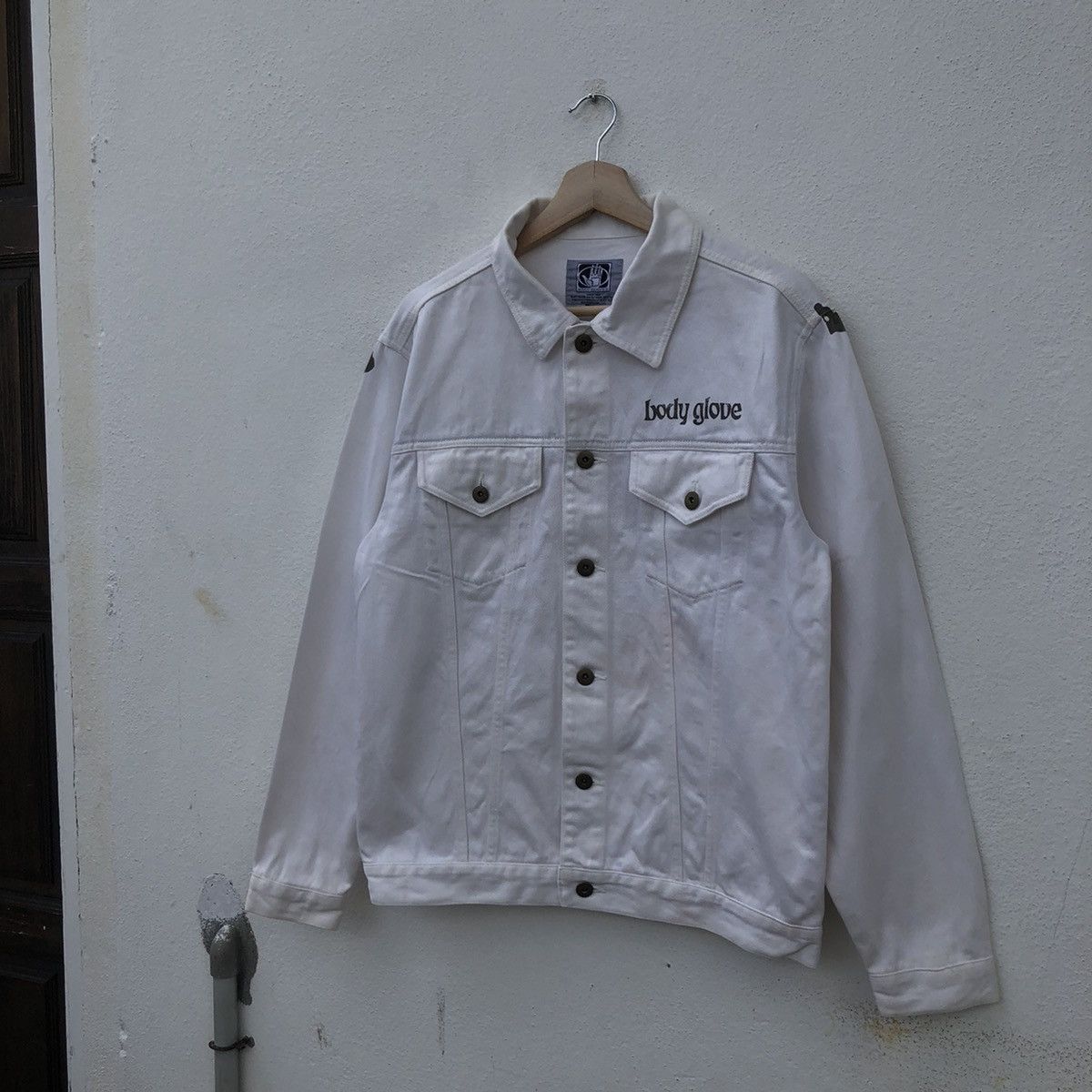 Japanese Brand 💥RARE VINTAGE DENIM JACKET BIG LOGO BODY GLOBE Size US L / EU 52-54 / 3 - 3 Thumbnail