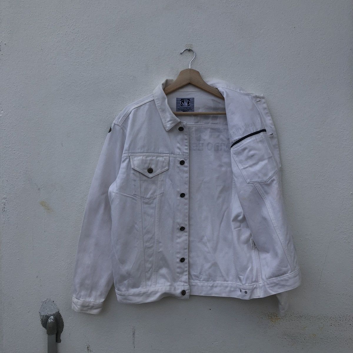 Japanese Brand 💥RARE VINTAGE DENIM JACKET BIG LOGO BODY GLOBE Size US L / EU 52-54 / 3 - 11 Thumbnail