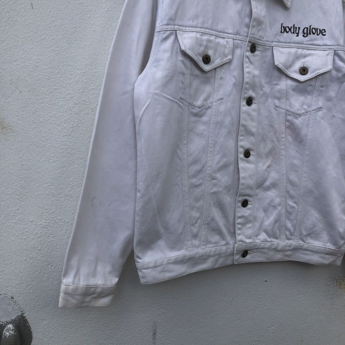 Japanese Brand 💥RARE VINTAGE DENIM JACKET BIG LOGO BODY GLOBE Size US L / EU 52-54 / 3 - 5 Thumbnail