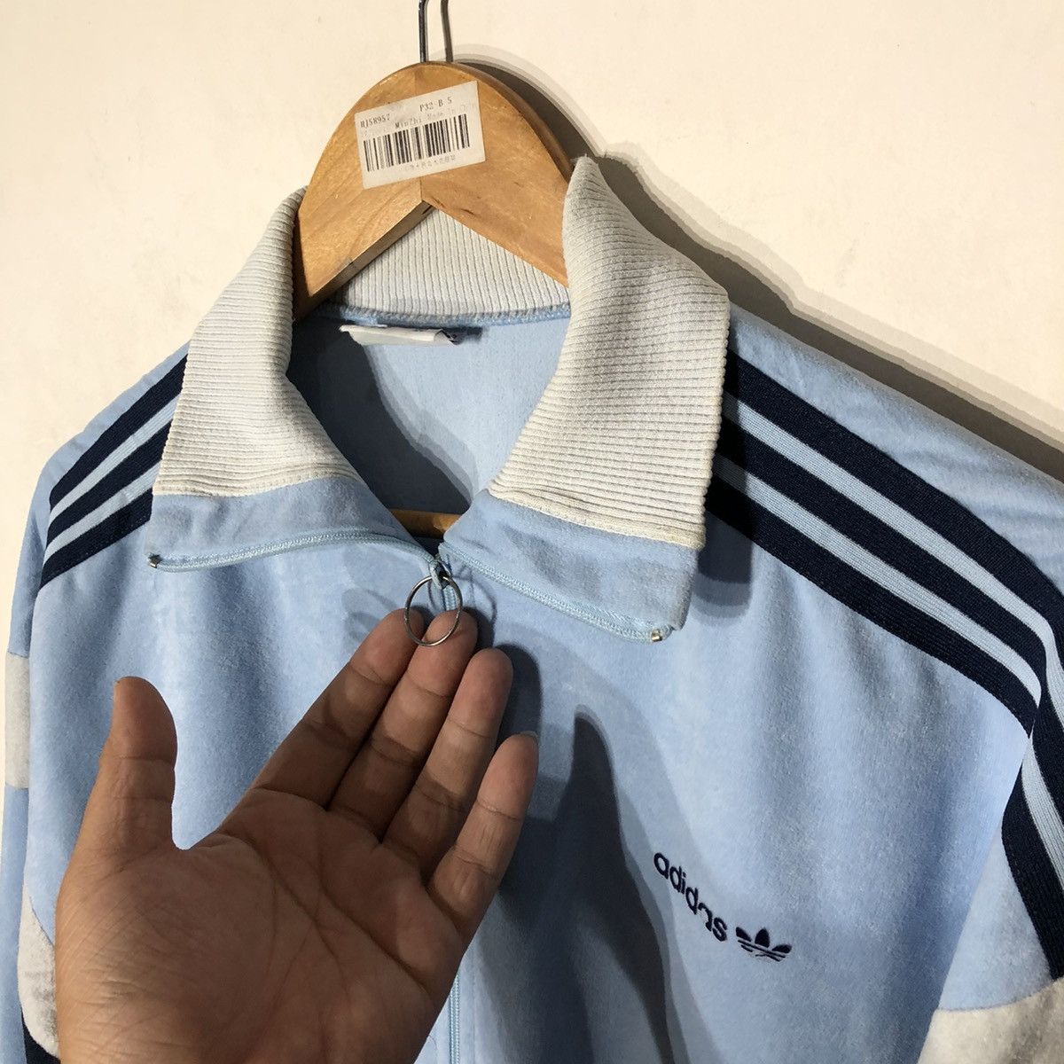 Adidas Vintage 80' Adidas Tracktop Zipper Jacket Made in France Size US M / EU 48-50 / 2 - 8 Thumbnail
