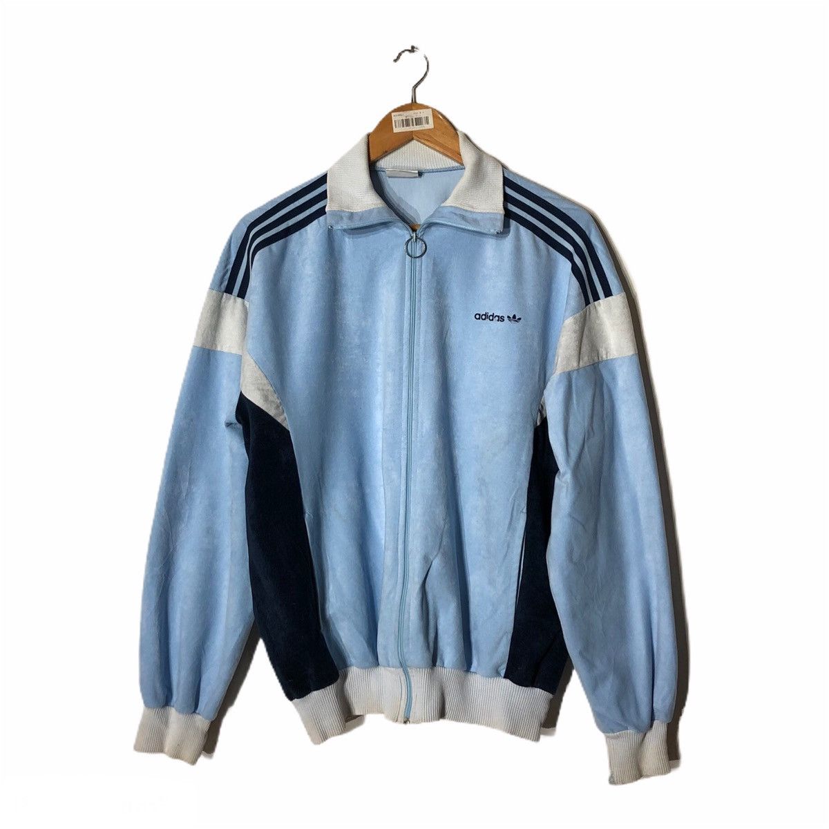 Adidas Vintage 80' Adidas Tracktop Zipper Jacket Made in France Size US M / EU 48-50 / 2 - 2 Thumbnail