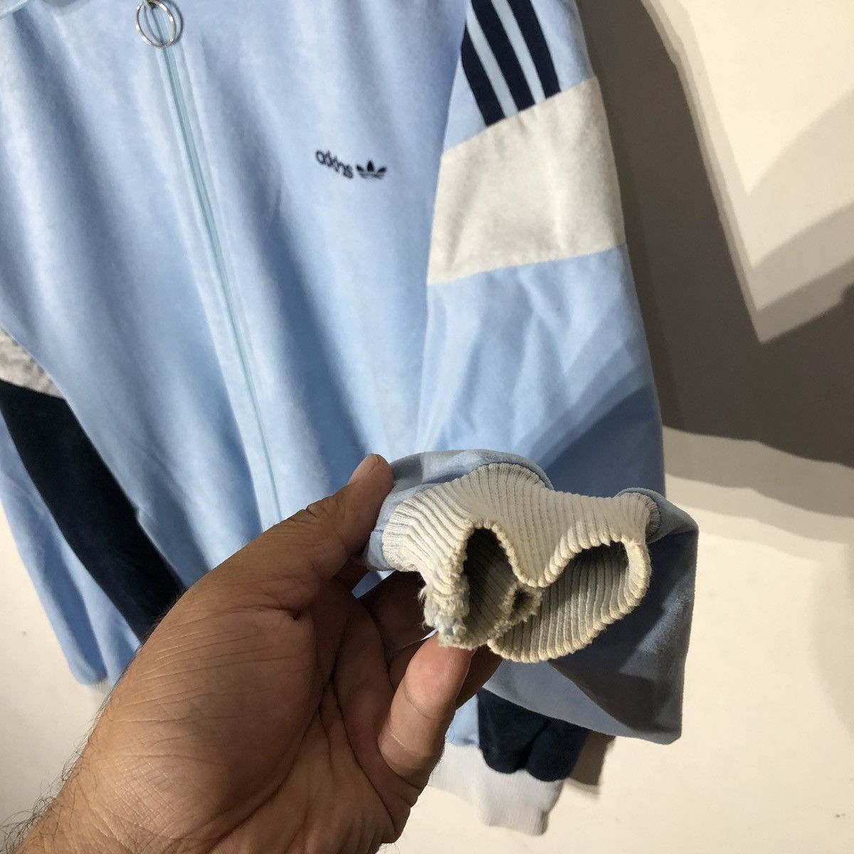 Adidas Vintage 80' Adidas Tracktop Zipper Jacket Made in France Size US M / EU 48-50 / 2 - 7 Thumbnail
