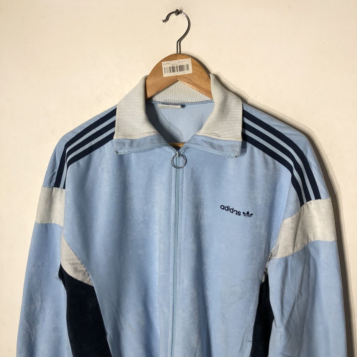 Adidas Vintage 80' Adidas Tracktop Zipper Jacket Made in France Size US M / EU 48-50 / 2 - 6 Thumbnail