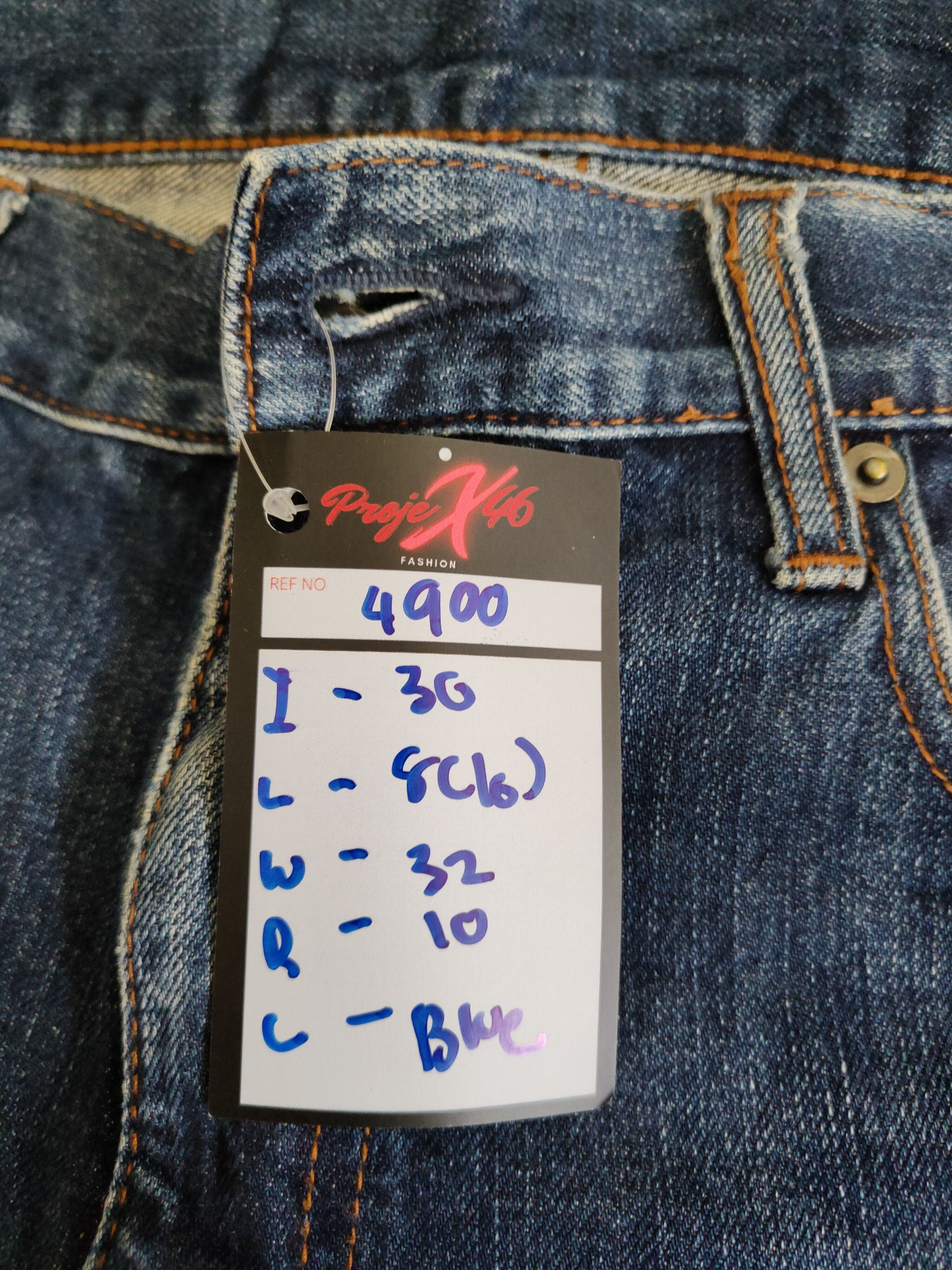 Japanese Brand Uniqlo japan Blue faded ripped distressed denim Jeans #4900 Size US 32 / EU 48 - 14 Thumbnail