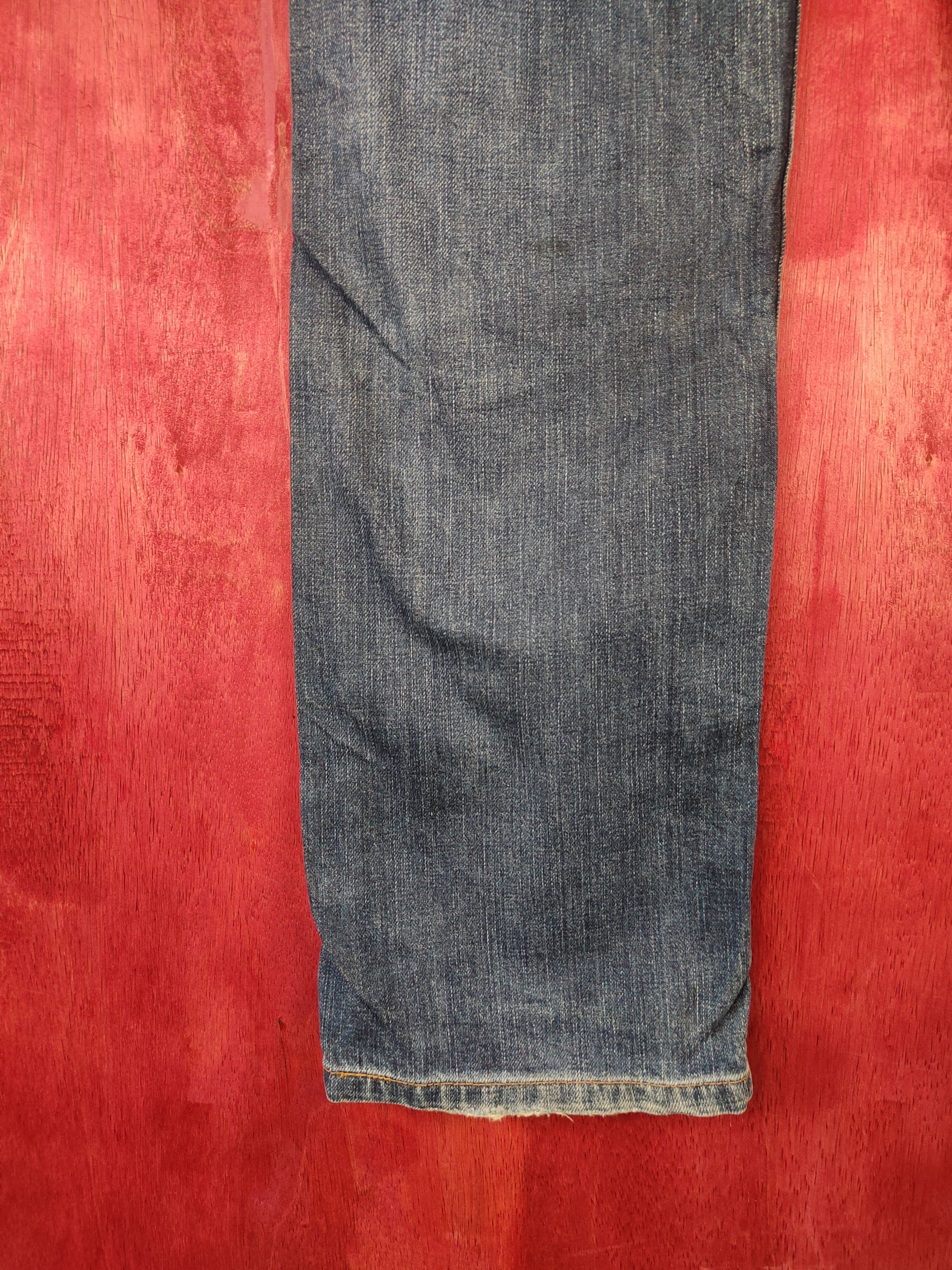 Japanese Brand Uniqlo japan Blue faded ripped distressed denim Jeans #4900 Size US 32 / EU 48 - 9 Thumbnail