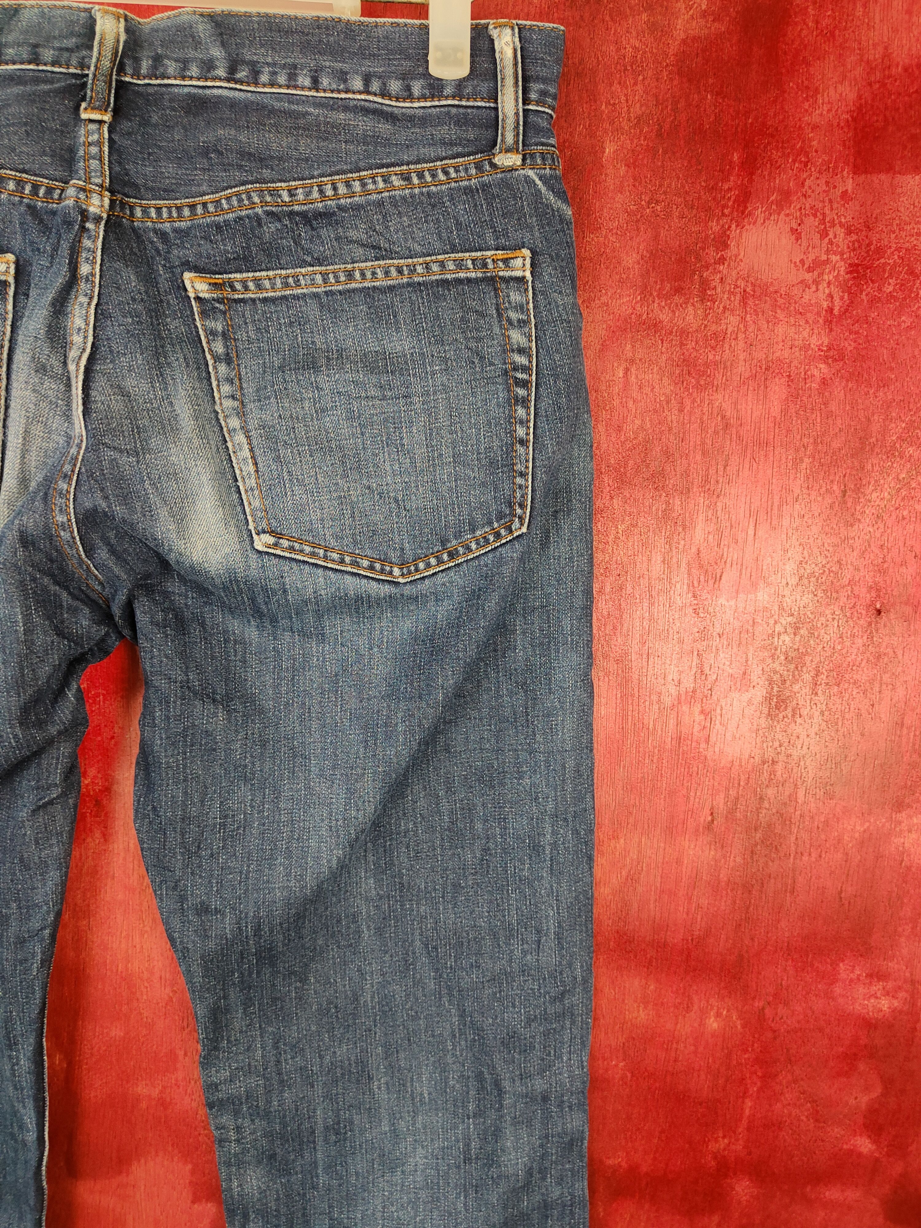 Japanese Brand Uniqlo japan Blue faded ripped distressed denim Jeans #4900 Size US 32 / EU 48 - 10 Thumbnail