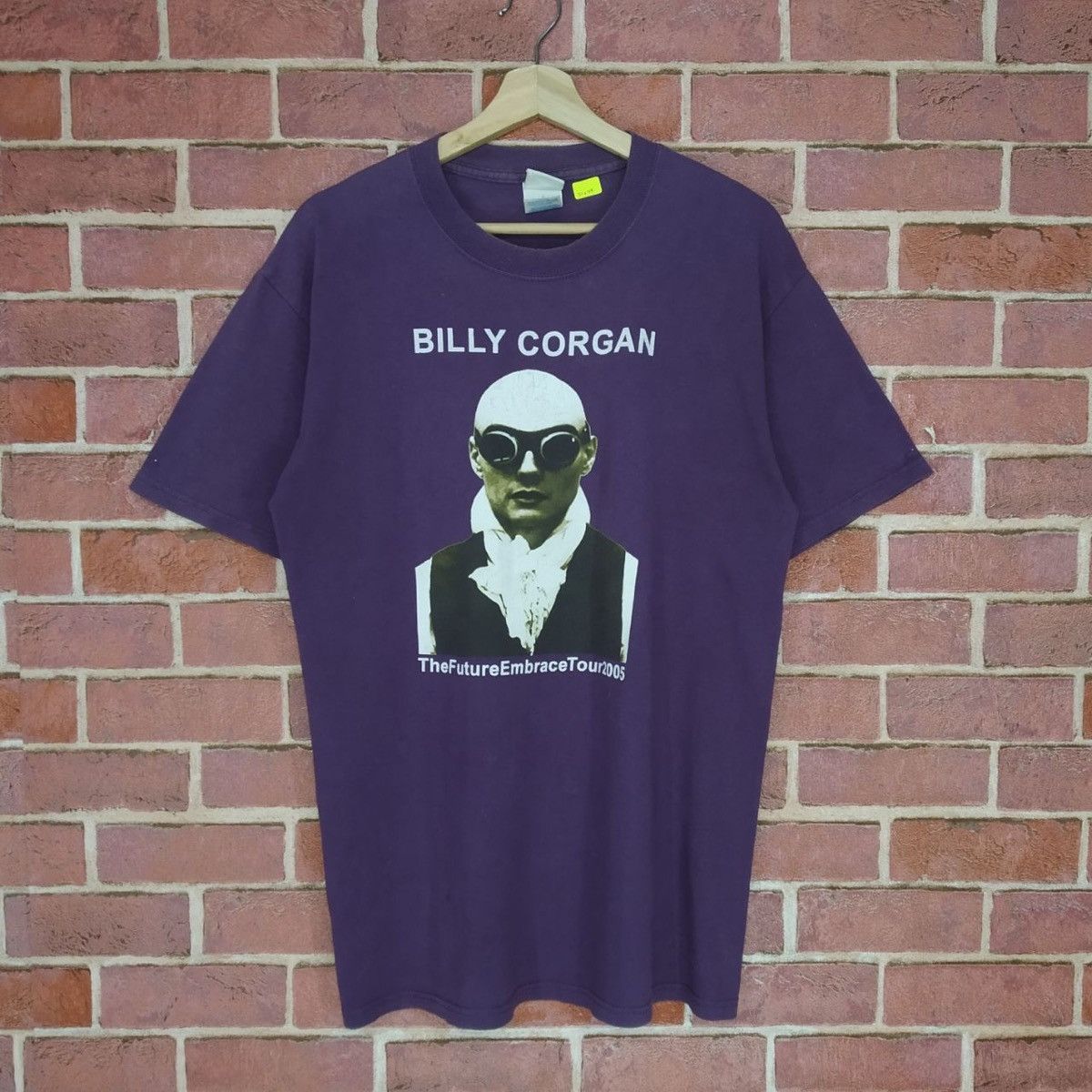 image of Band Tees x Tour Tee Vintage 00S Billy Corgan Singer The Smashing Pumpkins Band in Purple (Size Med
