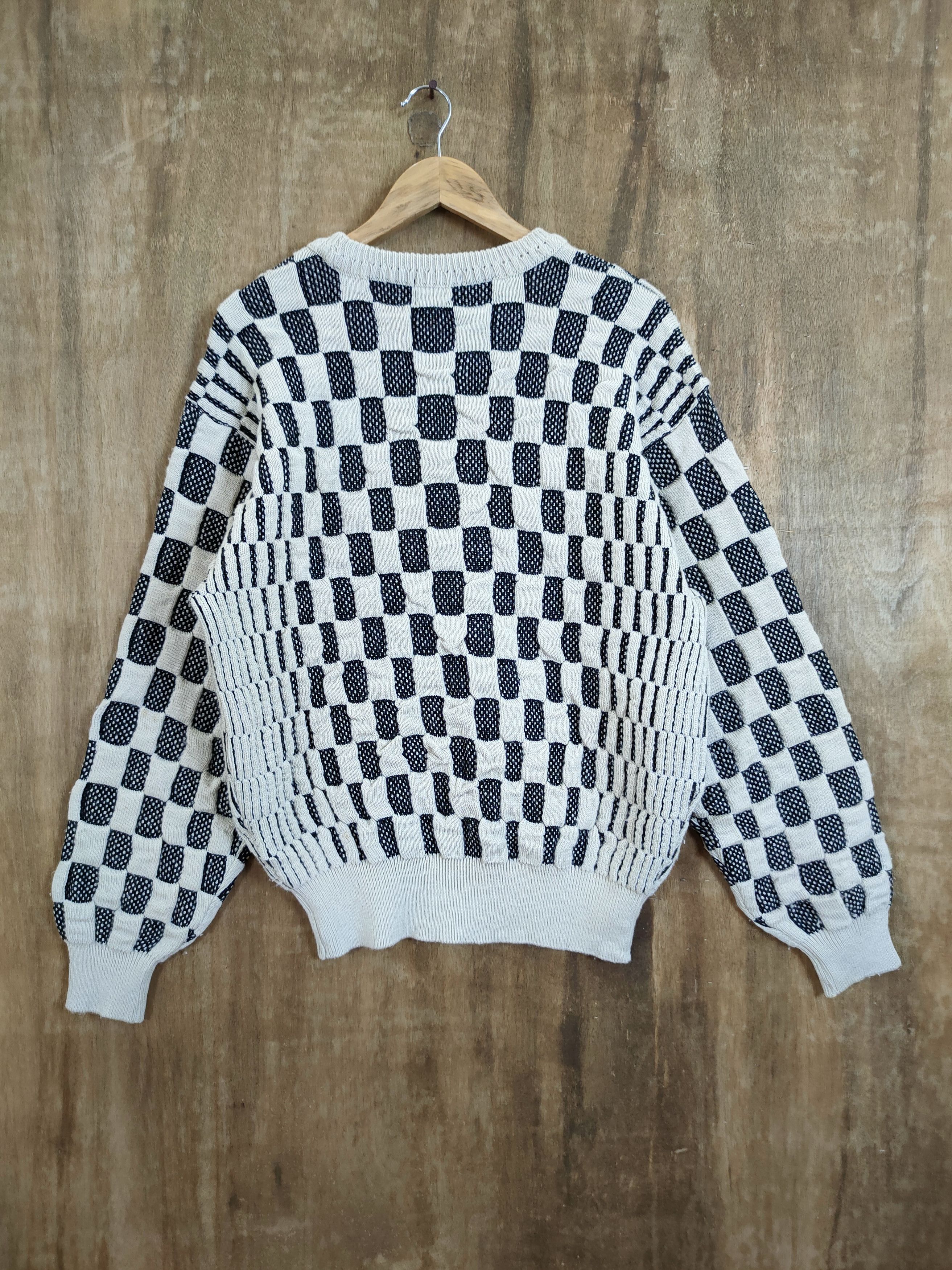 Mr. Junko Mr Junko Koshino checkered cable knitwear japan #46-608 DL Size US M / EU 48-50 / 2 - 5 Thumbnail
