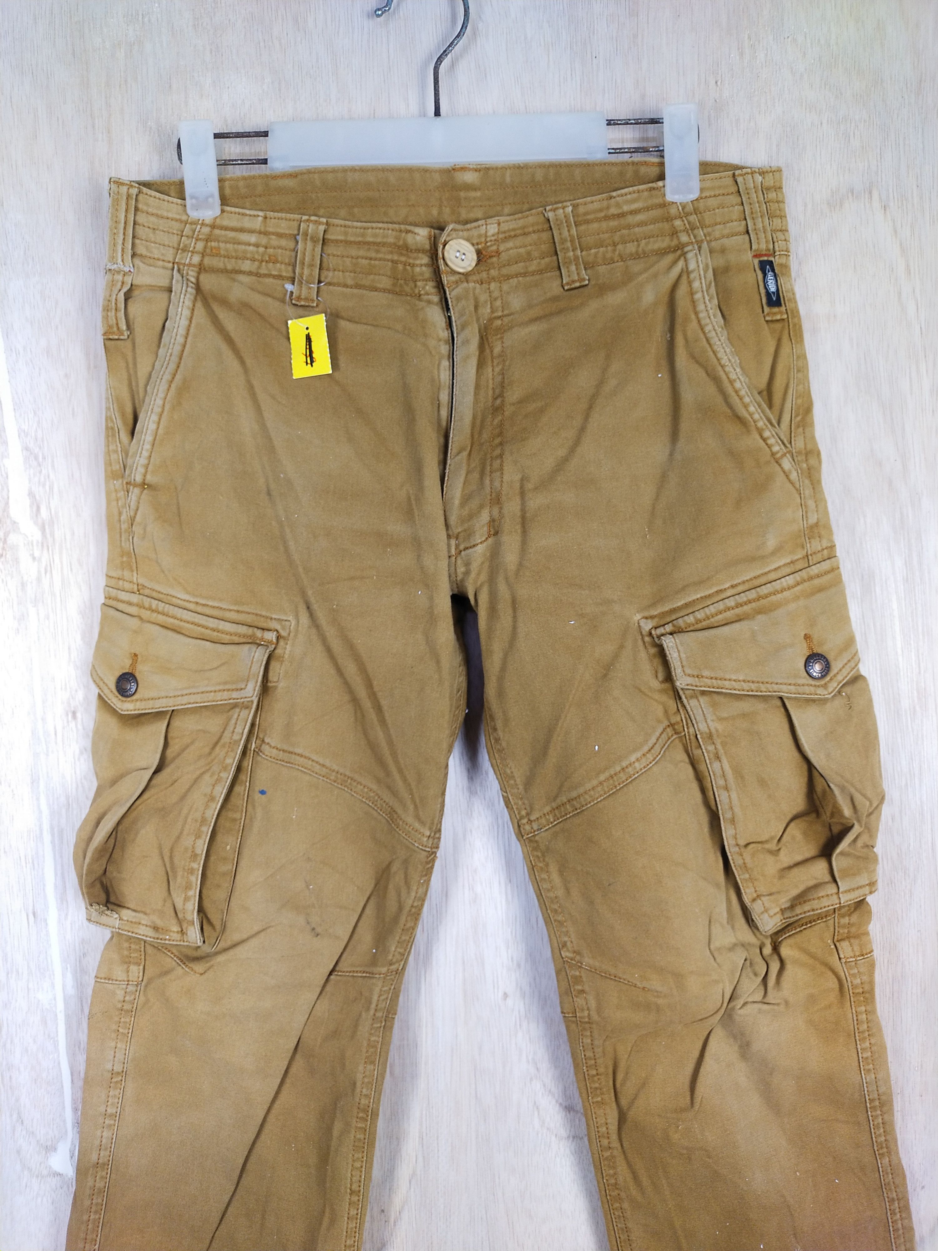 Faded Glory × Japanese Brand Geride Brown multi pocket tactical Cargo Pants #3440 Size US 31 - 2 Thumbnail