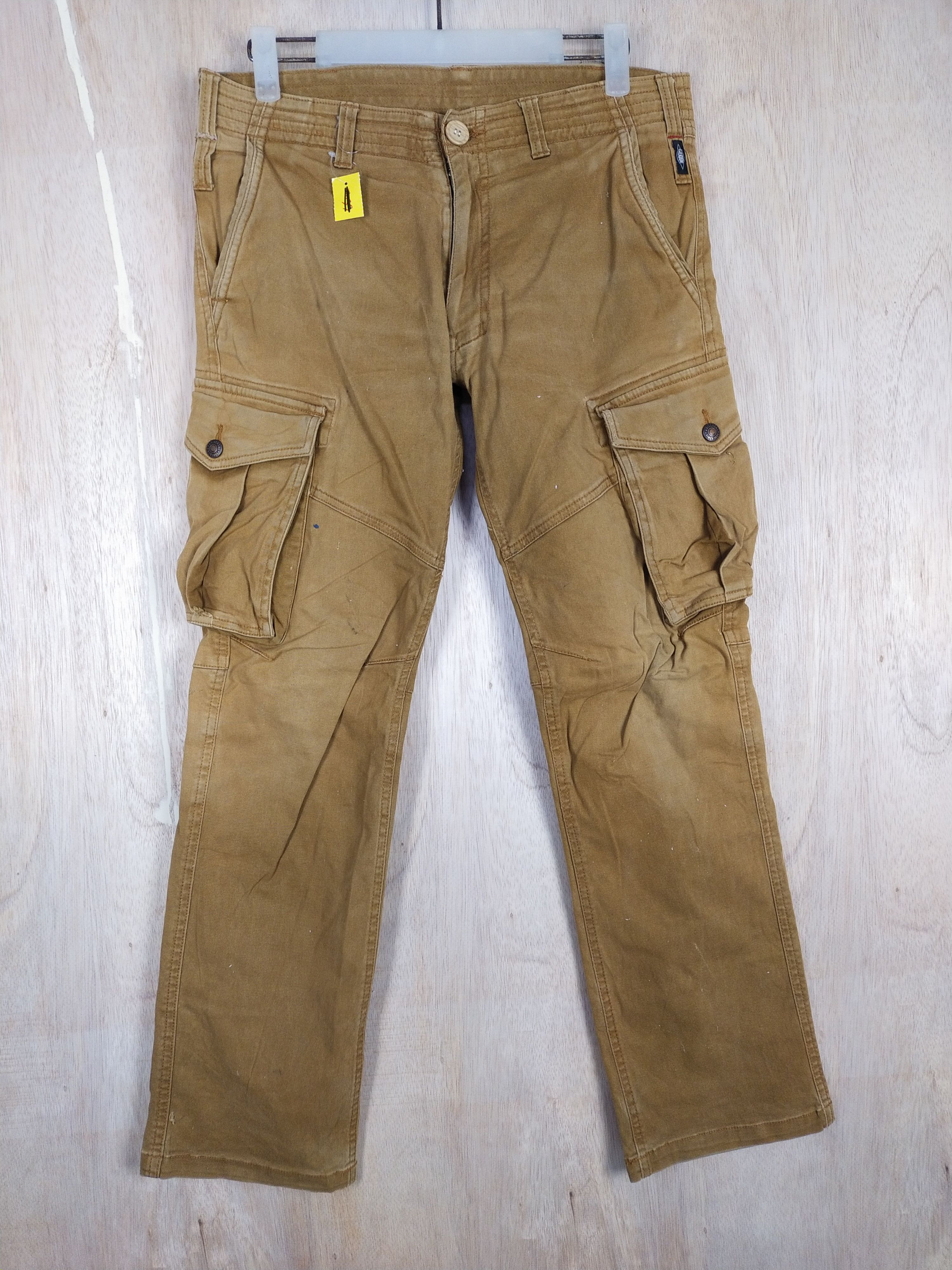 Faded Glory × Japanese Brand Geride Brown multi pocket tactical Cargo Pants #3440 Size US 31 - 1 Thumbnail