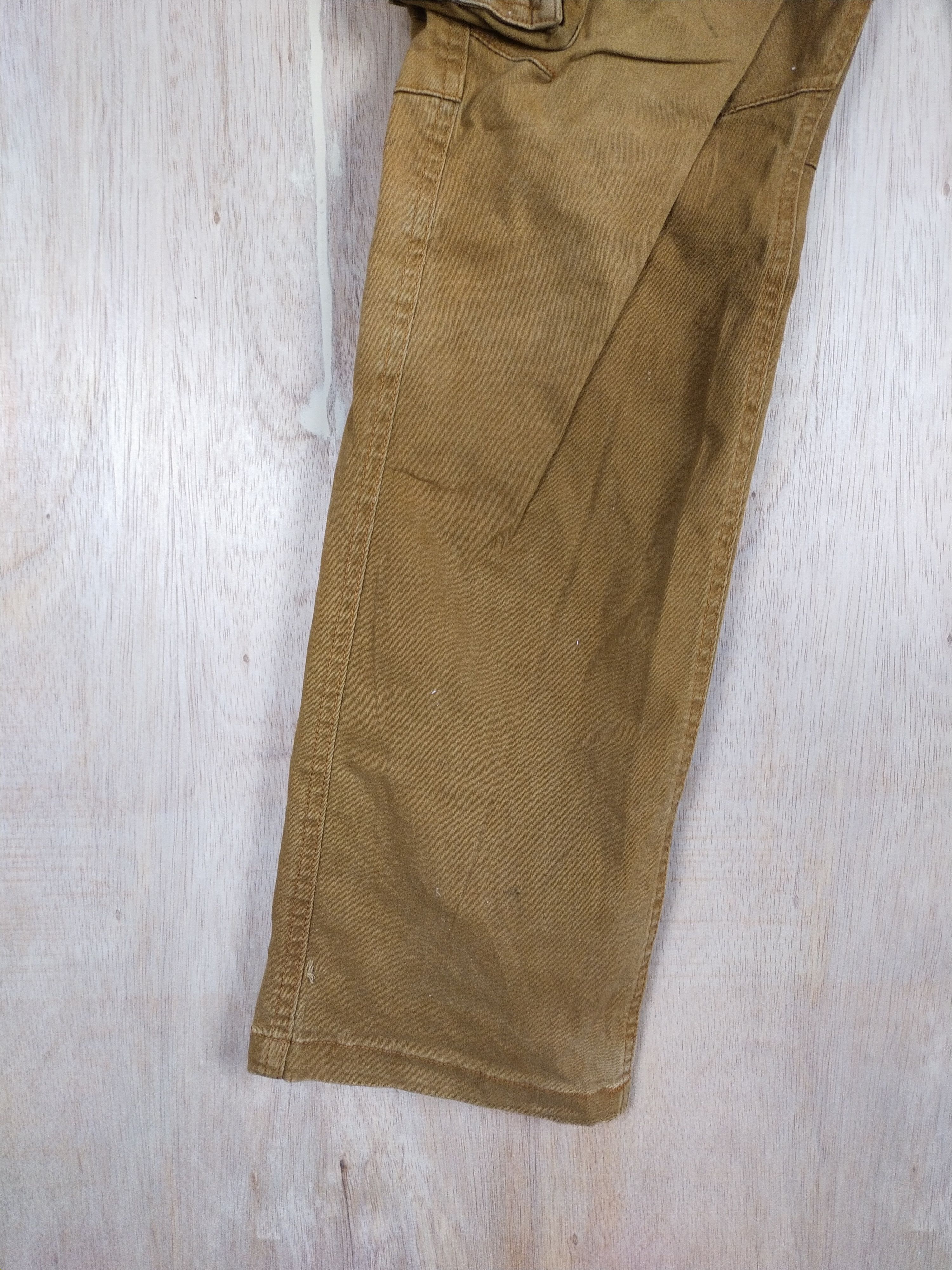 Faded Glory × Japanese Brand Geride Brown multi pocket tactical Cargo Pants #3440 Size US 31 - 6 Thumbnail