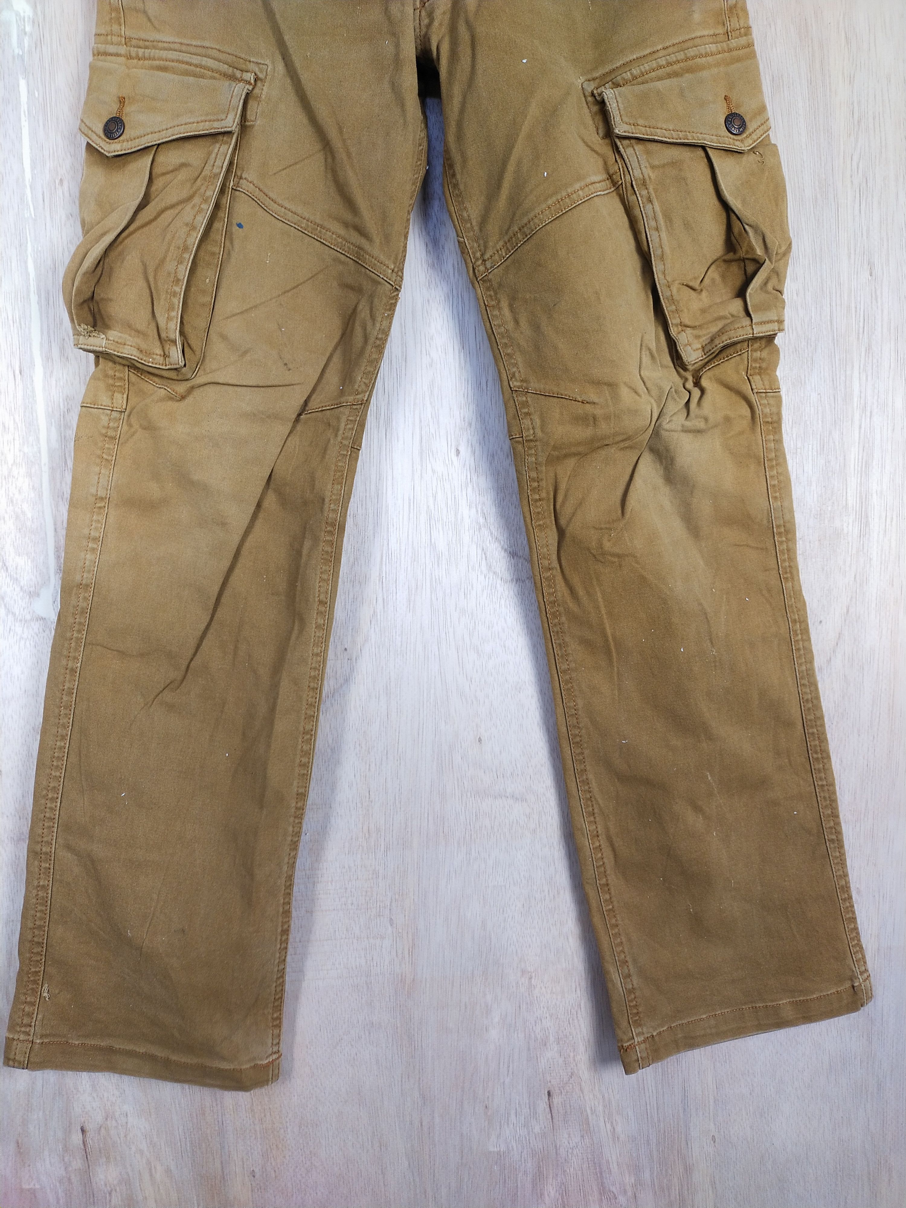 Faded Glory × Japanese Brand Geride Brown multi pocket tactical Cargo Pants #3440 Size US 31 - 3 Thumbnail