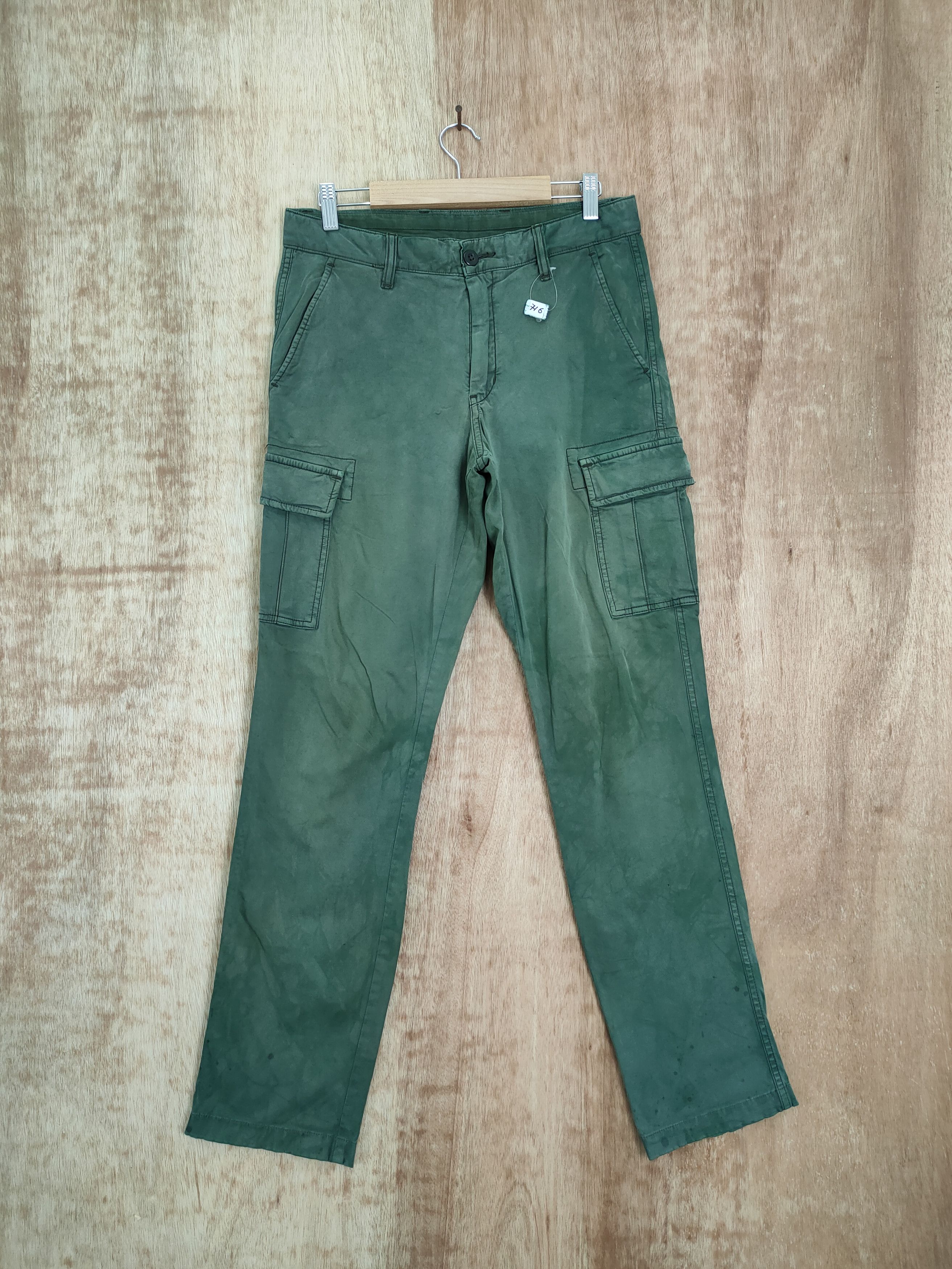 image of Faded Glory x Vintage Japan Faded Streetwear Multipocket Cargo Pants 716 in Faded Green (Size 30)