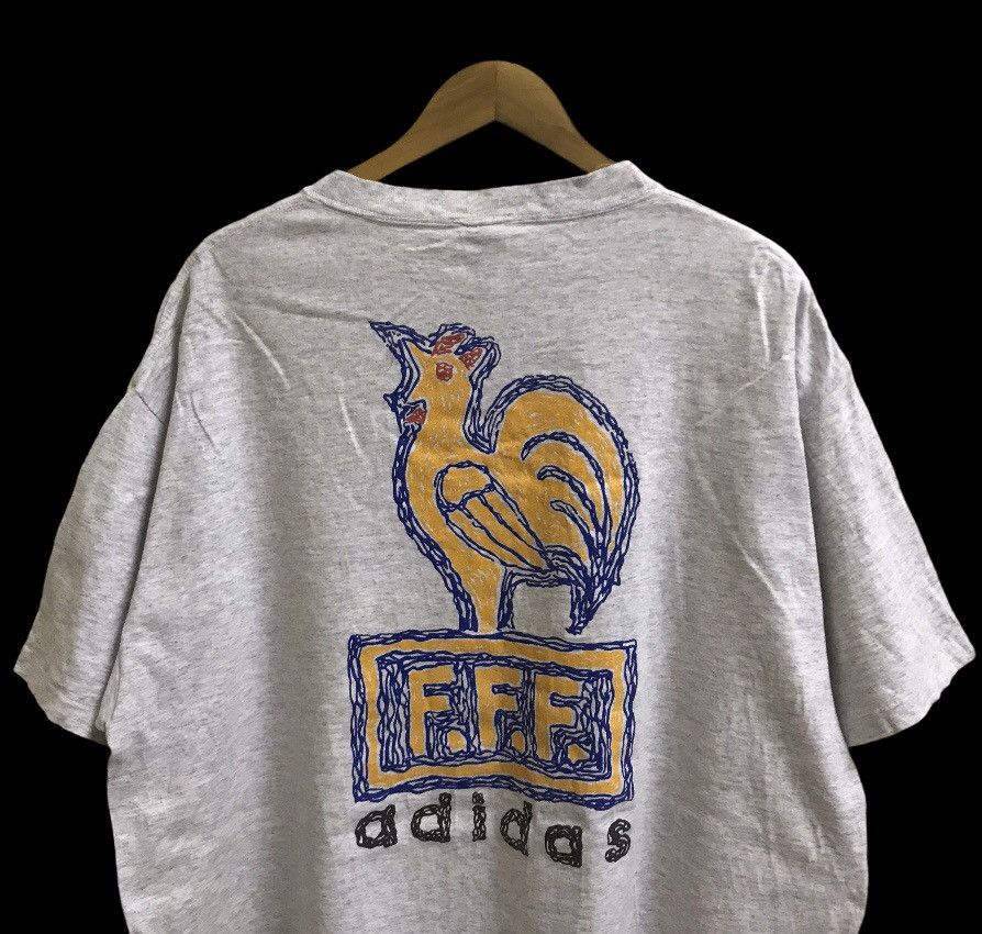Adidas Vintage 90s Adidas france football t-shirt Size US XXL / EU 58 / 5 - 6 Thumbnail