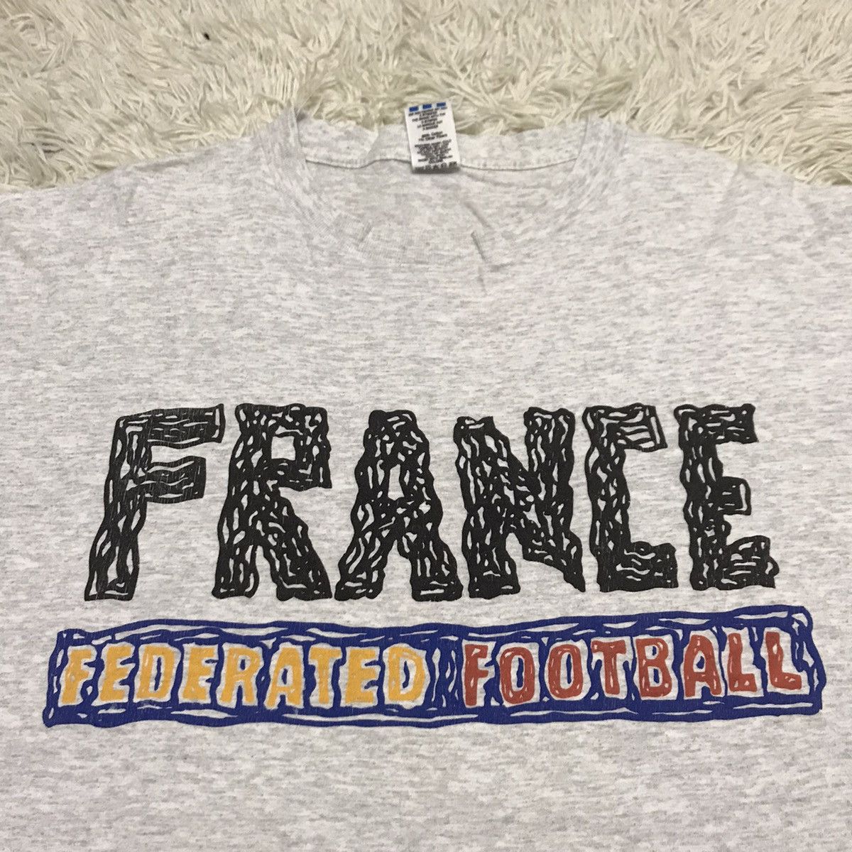 Adidas Vintage 90s Adidas france football t-shirt Size US XXL / EU 58 / 5 - 7 Thumbnail