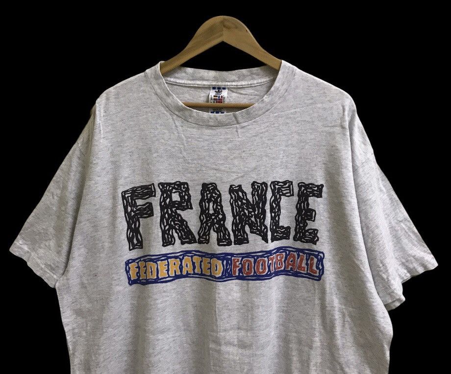 Adidas Vintage 90s Adidas france football t-shirt Size US XXL / EU 58 / 5 - 2 Thumbnail