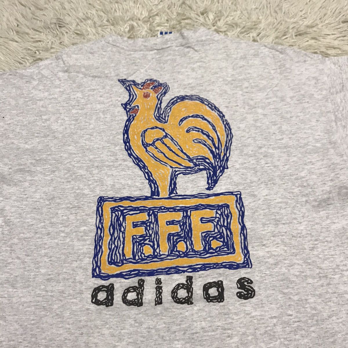 Adidas Vintage 90s Adidas france football t-shirt Size US XXL / EU 58 / 5 - 8 Thumbnail
