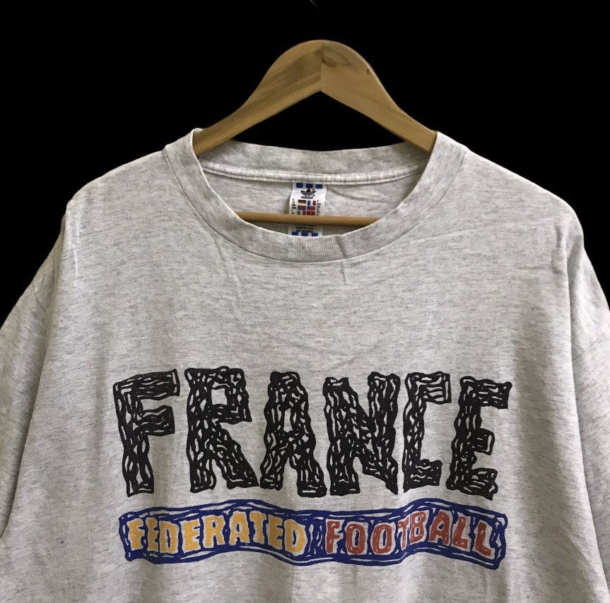 Adidas Vintage 90s Adidas france football t-shirt Size US XXL / EU 58 / 5 - 4 Thumbnail