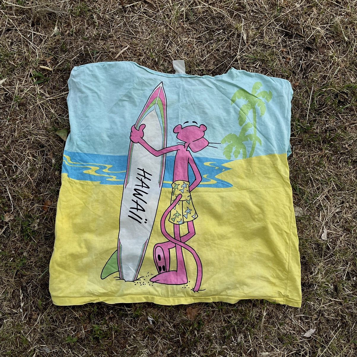 Vintage Vintage 90s Beach Graphic Tee Sun Faded Oversized Yellow M Size US M / EU 48-50 / 2 - 5 Thumbnail