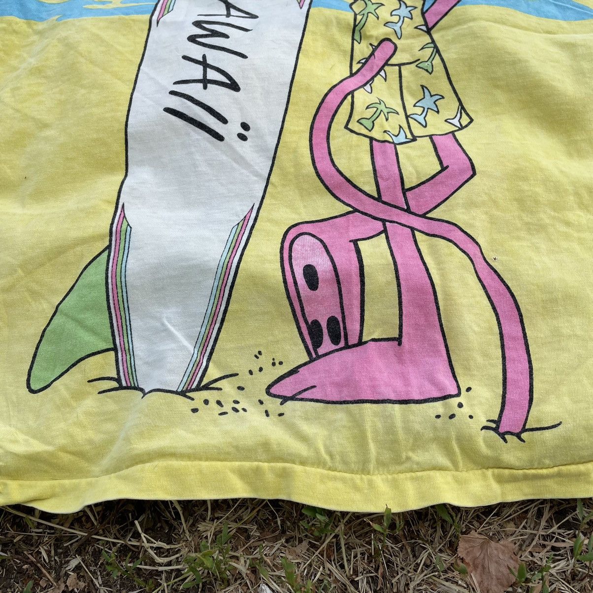 Vintage Vintage 90s Beach Graphic Tee Sun Faded Oversized Yellow M Size US M / EU 48-50 / 2 - 6 Thumbnail