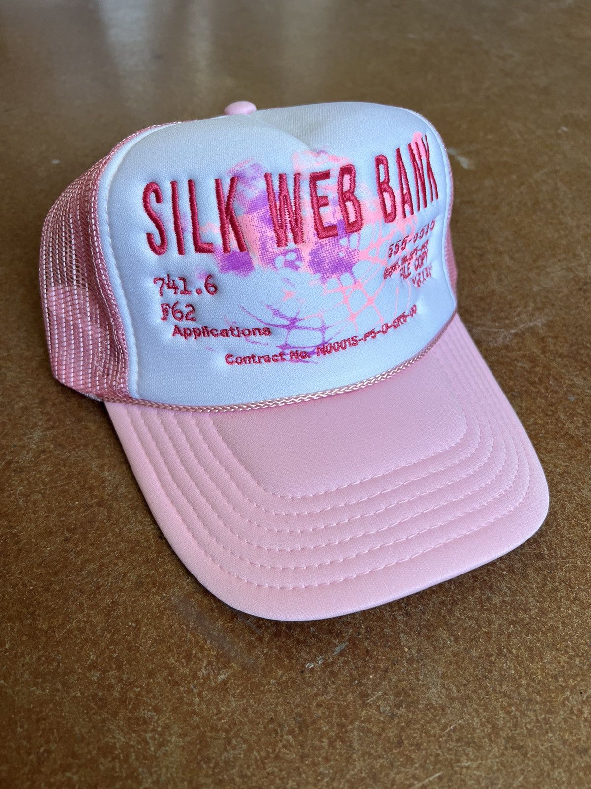 Tie-Dyed Spider Pink Trucker Hat – One Size Adjustable Mesh Cap For Adults