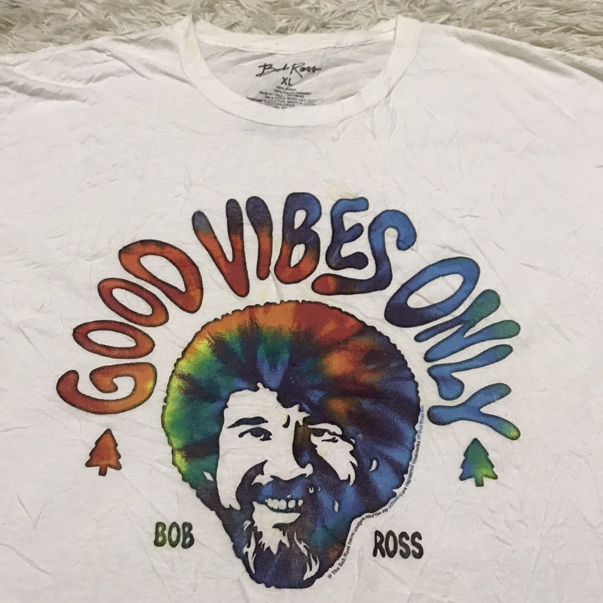 Vintage Bob Ross America Painter tshirt Size US XL / EU 56 / 4 - 5 Thumbnail