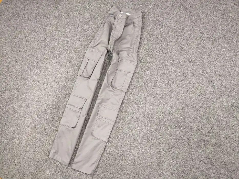 Japanese Brand Vintage Y2K Japanese Bondage Zip Bootcut Gray Cargo Pants Size US 30 / EU 46 - 2 Thumbnail