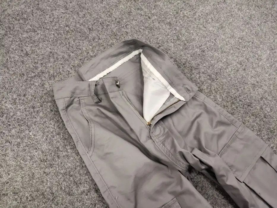 Japanese Brand Vintage Y2K Japanese Bondage Zip Bootcut Gray Cargo Pants Size US 30 / EU 46 - 8 Thumbnail
