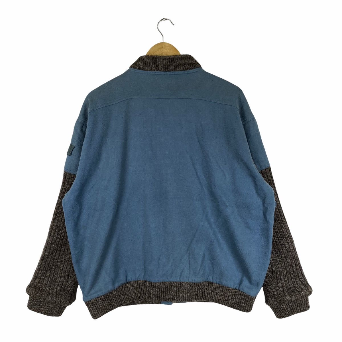 Alfred Dunhill Vintage DUNHILL Sport Small Logo Wool Bomber Jacket Size US L / EU 52-54 / 3 - 2 Thumbnail