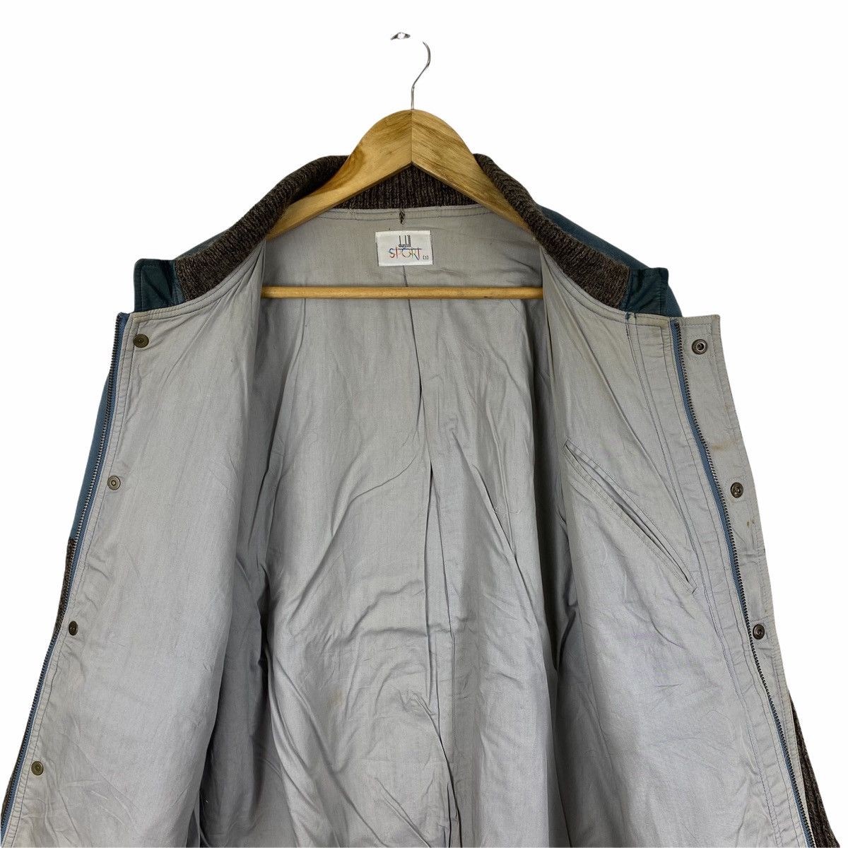Alfred Dunhill Vintage DUNHILL Sport Small Logo Wool Bomber Jacket Size US L / EU 52-54 / 3 - 6 Thumbnail