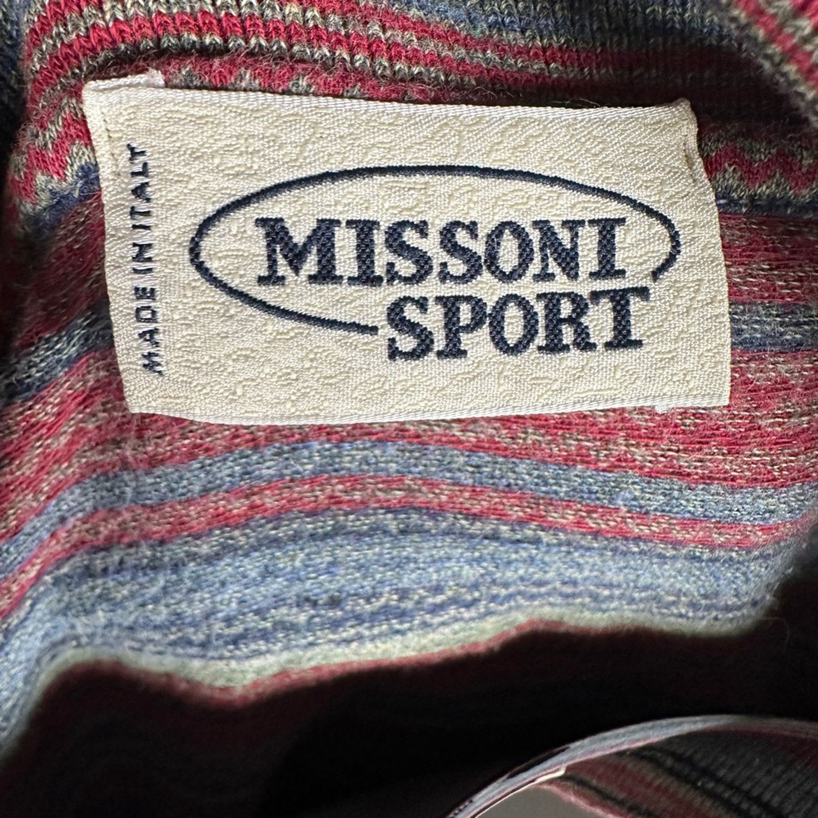 Missoni Missoni Sport Long Sleeve Polo Shirt Blue Striped Italy 50 Size US L / EU 52-54 / 3 - 9 Thumbnail