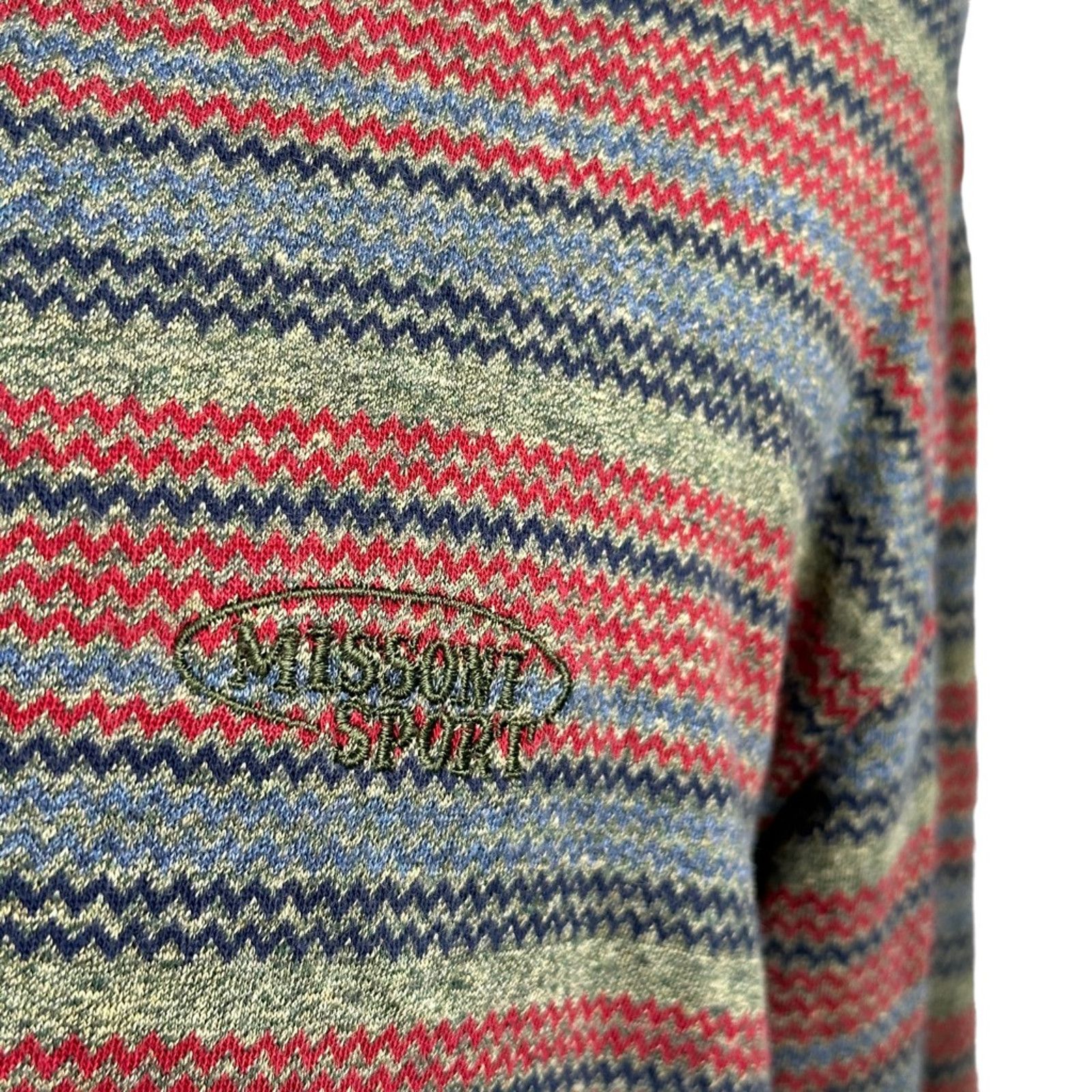 Missoni Missoni Sport Long Sleeve Polo Shirt Blue Striped Italy 50 Size US L / EU 52-54 / 3 - 6 Thumbnail