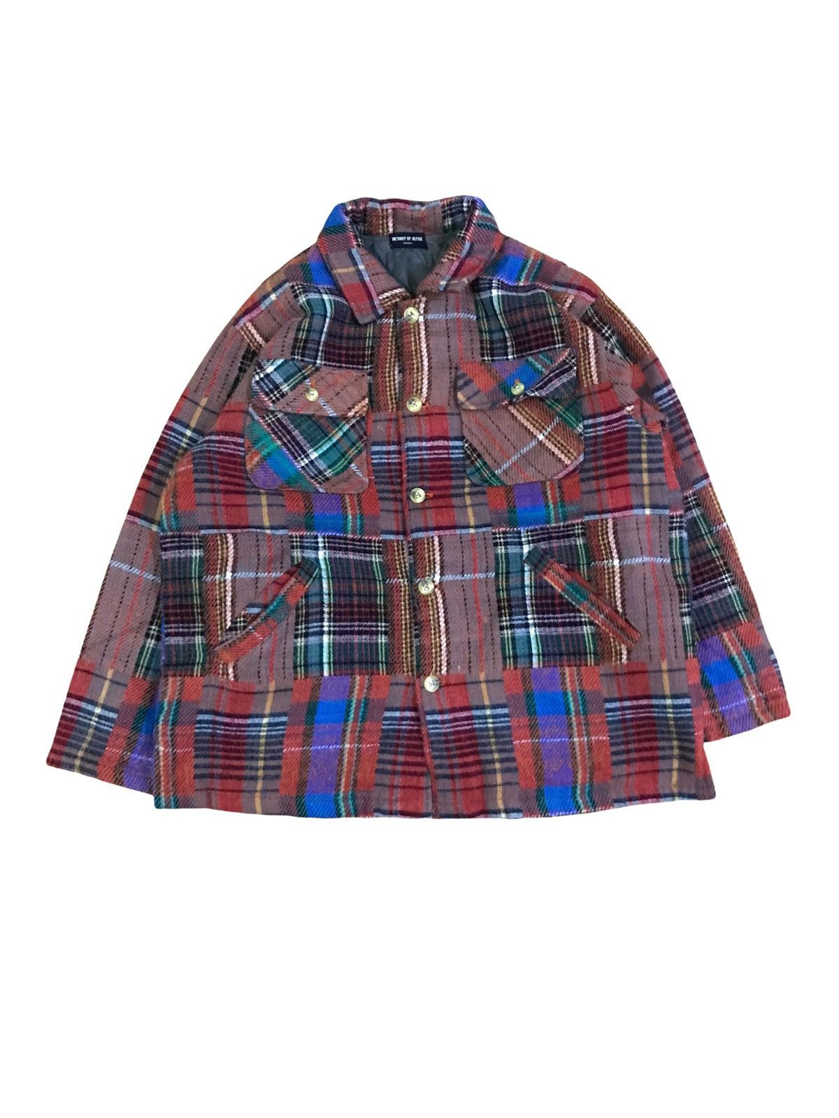 Japanese Brand Japanese Victory Of Alpha Patchwork Shirt Jacket Size US M / EU 48-50 / 2 - 2 Thumbnail