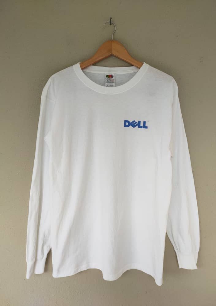 Fruit Of The Loom Vintage Dell Software Longsleeve T Size US M / EU 48-50 / 2 - 2 Thumbnail