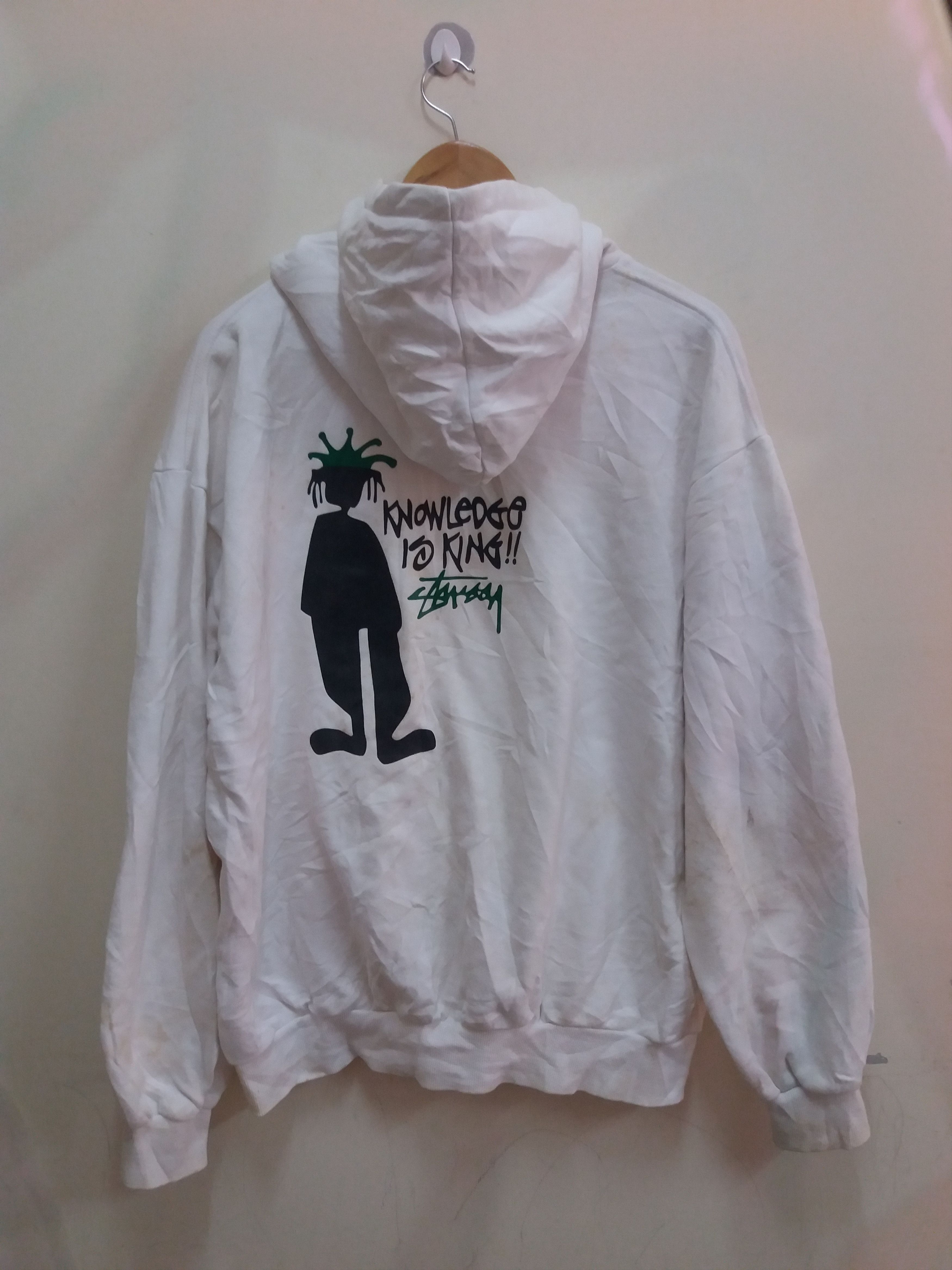 Stussy Vintage 90s Made in USA Stussy hoodies Knowledge Is King Size US L / EU 52-54 / 3 - 3 Thumbnail