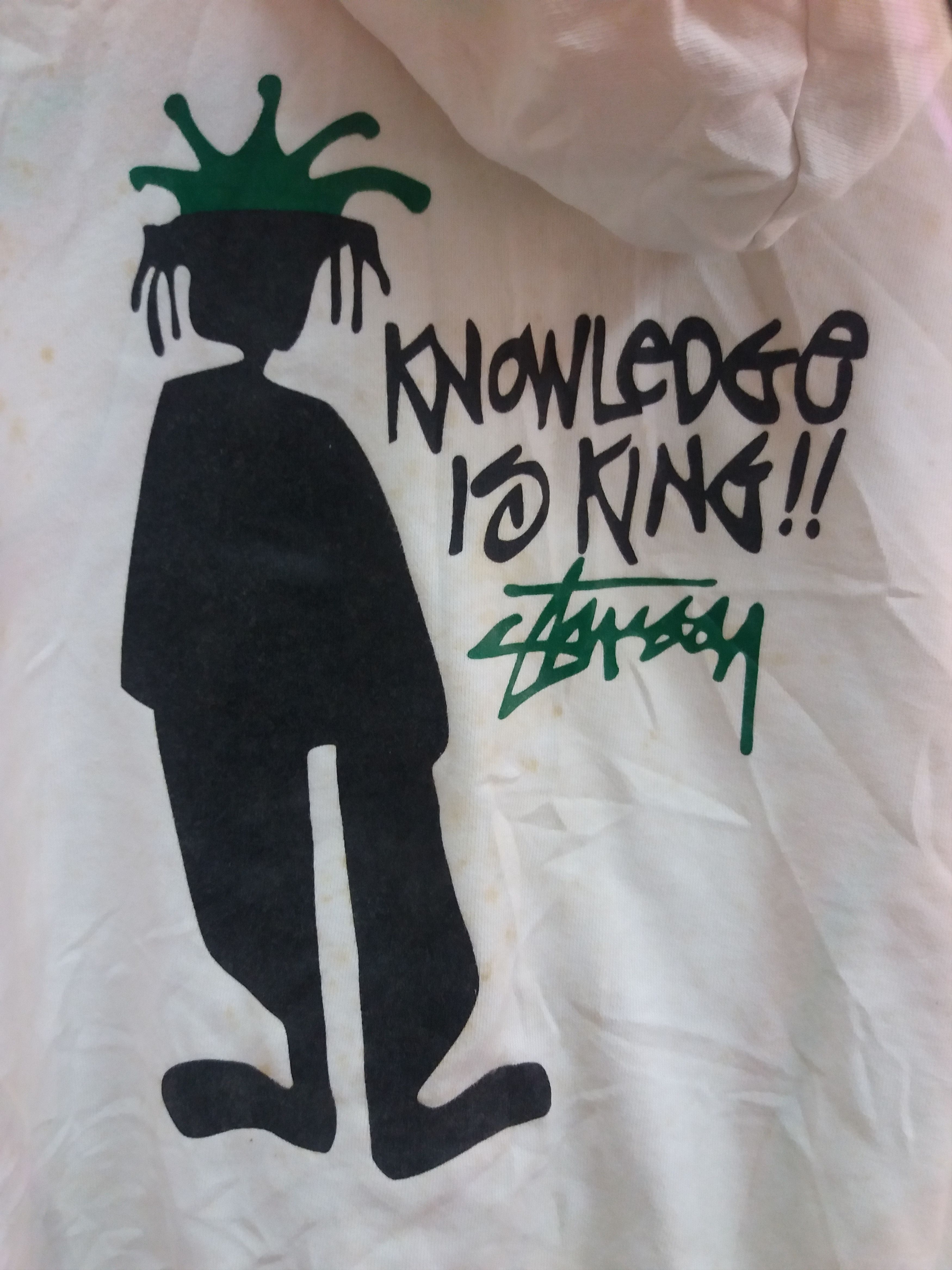 Stussy Vintage 90s Made in USA Stussy hoodies Knowledge Is King Size US L / EU 52-54 / 3 - 5 Thumbnail
