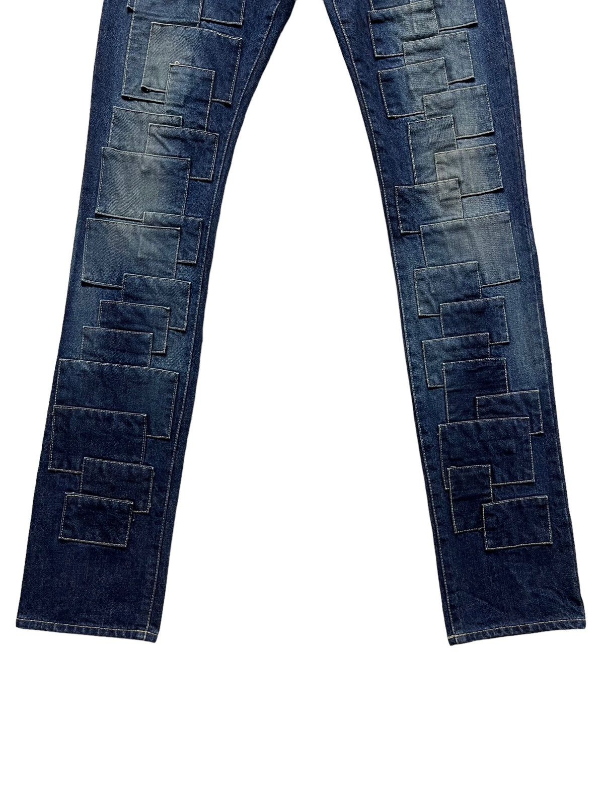 Japanese Brand 🔥MILOK JAPAN Patchwork Low Rise Skinny Denim Amiri Inspired Size US 28 / EU 44 - 4 Thumbnail
