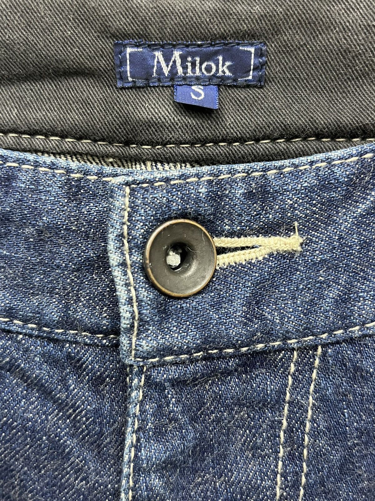 Japanese Brand 🔥MILOK JAPAN Patchwork Low Rise Skinny Denim Amiri Inspired Size US 28 / EU 44 - 6 Thumbnail